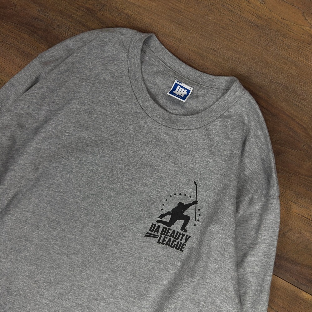 Undefeated Da Beauty League Long Sleeve Shirt Mens XL Gray 5-Strike Graphic Tee